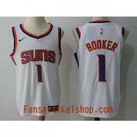 NBA Phoenix Suns Trikot Devin Booker 1 Nike 2017-18 Weiß Swingman - Herren